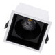 PLUTO-B 60276 Χωνευτό LED Spot Downlight TrimLess Μ10.4xΠ10.4cm 15W 1950lm 38° AC 220-240V IP20 Μ10.4 x Π10.4 x Υ6.5cm - Τετράγωνο - Λευκό με Μαύρο Κάτοπτρο & Anti-Glare HoneyComb - Φυσικό Λευκό 4500K - Bridgelux COB - 5 Years Warranty