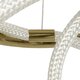 kelvo® GLOW KLV-101-0161 Κρεμαστό Φωτιστικό Οροφής LED 30W 3000lm 360° AC 220-240V IP20 Ρυθμιζόμενο Λευκό CCT με Χειριστήριο από 2700K έως 6000K Dimmable - Lumileds SMD Chip - Χρυσό Πλατίνα - Μ40 x Π40 x Υ30cm - 3 Χρόνια Εγγύηση - 9