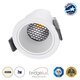 PLUTO-S 60248 Χωνευτό LED Spot Downlight TrimLess Φ6.4cm 7W 910lm 38° AC 220-240V IP20 Φ6.4 x Υ4.9cm - Στρόγγυλο - Λευκό & Anti-Glare HoneyComb - Φυσικό Λευκό 4500K - Bridgelux COB - 5 Years Warranty