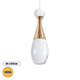 GloboStar® JADORE 01232 Μοντέρνο Κρεμαστό Φωτιστικό Ανάρτηση LED 5W 400lm 120°AC 220-240V IP20 Θερμό Λευκό 3000K Χάλκινο Μέταλλο με Διάφανο Γυαλί -