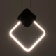  MARY 61082 Μοντέρνο Κρεμαστό Φωτιστικό Οροφής LED 12W 1440lm 300° AC 220-240V IP20 Ρυθμιζόμενο Λευκό CCT με On/Off 2700K/4500K/6000K - Lumileds SMD Chip - Μαύρο - Μ20 x Π2.3 x Υ28.5cm - 3 Χρόνια Εγγύηση - 10