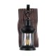 BRASRA 01204 Vintage Φωτιστικό Τοίχου - Απλίκα με Ντουί 1 x E27 AC 220-240V IP20 - Καφέ & Μαύρο - Μ15 x Π20 x Υ30cm - 3