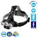 79058 Φακός Κεφαλής Επαναφορτιζόμενος LED CREE XML2-T6 Chip 50 Watt 5000lm με 2 x 18650 Μπαταρίες 5200mAh Ψυχρό Λευκό 6000K