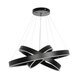 kelvo® VENOM KLV-101-0199 Κρεμαστό Φωτιστικό Οροφής LED 120W 12000lm 120° AC 220-240V IP20 Ρυθμιζόμενο Λευκό CCT με Χειριστήριο από 2700K έως 6000K Dimmable - Lumileds SMD Chip - Μαύρο Ματ - Μ80 x Π80 x Υ80cm - 3 Χρόνια Εγγύηση - 6