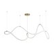 kelvo® GLOW KLV-101-0157 Κρεμαστό Φωτιστικό Οροφής LED 65W 6500lm 360° AC 220-240V IP20 Ρυθμιζόμενο Λευκό CCT με Χειριστήριο από 2700K έως 6000K Dimmable - Lumileds SMD Chip - Χρυσό Πλατίνα - Μ150 x Π70 x Υ90cm - 3 Χρόνια Εγγύηση - 3