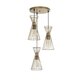 FLIXIO 201-0126 Vintage Κρεμαστό Φωτιστικό Οροφής με Ντουί 3 x E27 AC 220-240V IP20 - Χρυσό - Μ40 x Π40 x Υ70cm - 1