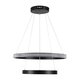 kelvo® DIAMOND KLV-101-0235 Κρεμαστό Φωτιστικό Οροφής LED 75W 7500lm 360° AC 220-240V IP20 Ρυθμιζόμενο Λευκό CCT με Χειριστήριο από 2700K έως 6000K Dimmable - Lumileds SMD Chip - Μαύρο Ματ - Μ60 x Π60 x Υ40cm - 3 Χρόνια Εγγύηση - 4