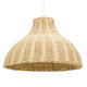 MAYOTTE 00724 Vintage Κρεμαστό Φωτιστικό Οροφής Μονόφωτο Μπεζ Ξύλινο Bamboo Φ40 x Y28cm - 2