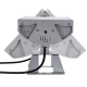 FLOOD-TENA 90226 Προβολέας Wall Washer για Φωτισμό Κτιρίων LED 144W 12240lm 10° DC 24V Αδιάβροχο IP65 L57 x W18 x H19.5cm RGBW DMX512 - Ασημί - 3 Years Warranty - 7