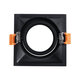 ALPHA 77833 Χωνευτό Κινούμενο Τετράγωνο Σποτ Οροφής για Λάμπα MR16/GU10 - IP20 - Χυτό Αλουμίνιο - Μ9 x Π9 x Υ4.5cm - Μαύρο - 5 Χρόνια Εγγύηση - 5