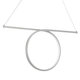 ROME 61296 Κρεμαστό Φωτιστικό Οροφής Linear Design LED CCT 24W 2640lm 200° AC 220-240V - Εναλλαγή Φωτισμού μέσω Διακόπτη On/Off All In One Ψυχρό 6000k+Φυσικό 4500k+Θερμό 2700k Μ65.5 x Π4 x Υ33cm - Ασημί Βούρτσας - 4