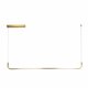 kelvo® LINARIA KLV-101-0257 Κρεμαστό Φωτιστικό Οροφής LED 36W 3600lm 180° AC 220-240V IP20 Ρυθμιζόμενο Λευκό CCT με Χειριστήριο από 2700K έως 6000K Dimmable - Lumileds SMD Chip - Χρυσό Πλατίνα - Μ120 x Π2 x Υ10cm - 3 Χρόνια Εγγύηση - 3