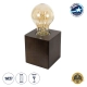  WOODBOX 99406 Μοντέρνο Επιτραπέζιο Φωτιστικό Πορτατίφ με Ντουί 1 x E27 AC 220-240V IP20 - Καφέ - M8 x Π8 x Υ8cm - 1