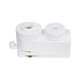Globostar 2L-EUROTRACK 60856 Αντάπτορας Κρέμασης Φωτιστικού - Μονοφασικός 2 Καλωδίων για όλες τις Ράγες EUROTRACK AC 220-240V IP20 Μ7 x Π3 x Υ4cm - EUROTRACKSystem 1L+1N - Θερμοπλαστικό - Λευκό - 5 Χρόνια Εγγύηση - 3