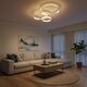 kelvo® DIAMOND KLV-101-0227 Φωτιστικό Οροφής LED 100W 10000lm 360° AC 220-240V IP20 Ρυθμιζόμενο Λευκό CCT με Χειριστήριο από 2700K έως 6000K Dimmable - Lumileds SMD Chip - Λευκό Ματ - Μ80 x Π50 x Υ20cm - 3 Χρόνια Εγγύηση - 1