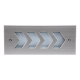 WALLLIGHT-ARINA 90671 Χωνευτό Φωτιστικό Τοίχου LED 6W 690lm 120° DC 24V Αδιάβροχο IP67 Μ17 x Π7 x Υ5.5cm Φυσικό Λευκό 4500K - Ανοξείδωτο Ατσάλι - 3 Years Warranty - 5