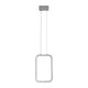 DEROBA 61300 Μοντέρνο Κρεμαστό Φωτιστικό Οροφής LED 12W 1320lm 360° AC 220-240V IP20 Ρυθμιζόμενο Λευκό CCT με On/Off 2700K/4500K/6000K - Lumileds SMD Chip - Νίκελ Βούρτσας - Μ16 x Π1.6 x Υ25.5cm - 3 Χρόνια Εγγύηση - 3