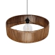 KYCLOS 203-0045 Boho Κρεμαστό Φωτιστικό Καπέλο Μονόφωτο 1 x E27 IP20 Καφέ Rattan - M55 x Π55 x Υ90cm - 6