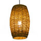 Vintage Κρεμαστό Φωτιστικό Οροφής Μονόφωτο Καφέ Ξύλινο Bamboo Φ15  SAO PAULO 01631 - 2