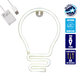 78576 Φωτιστικό Ταμπέλα Φωτεινή Επιγραφή NEON LED Σήμανσης LAMP 5W με Καλώδιο Τροφοδοσίας USB - Μπαταρίας 3xAAA (Δεν Περιλαμβάνονται) - Ψυχρό Λευκό 6000K