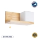  AMITY 01366 Μοντέρνο Φωτιστικό Τοίχου - Απλίκα με Ντουί 1 x E27 AC 220-240V IP20 - Μπεζ & Λευκό - Μ30 x Π14.5 x Υ15cm