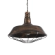 RAY 01045 Vintage Κρεμαστό Φωτιστικό Οροφής με Ντουί 1 x E27 AC 220-240V IP20 - Χάλκινο Εφέ Σκουριάς - Μ46 x Π46 x Υ36cm - 12