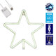 78584 Φωτιστικό Ταμπέλα Φωτεινή Επιγραφή NEON LED Σήμανσης STAR 5W με Καλώδιο Τροφοδοσίας USB - Μπαταρίας 3xAAA (Δεν Περιλαμβάνονται) - Ψυχρό Λευκό 6000K
