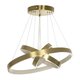 NEMESIS TRIO 61169-DECO Μοντέρνο Κρεμαστό Φωτιστικό Οροφής LED 100W 12123lm 360° AC 220-240V IP20 Ρυθμιζόμενο Λευκό CCT με Χειριστήριο από 2700K έως 6000K Dimmable - Lumileds SMD Chip - Χρυσό Βούρτσας - Μ60 x Π60 x Υ60cm - 3 Χρόνια Εγγύηση - 2