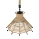  OZERO 01603 Boho Κρεμαστό Φωτιστικό Οροφής με Ντουί 1 x E27 AC 220-240V IP20 - Μπεζ & Μαύρο - Μ41 x Π41 x Y28cm - 7