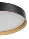 kelvo® RONDO KLV-101-0587-V2 Φωτιστικό Οροφής LED 36W 3600lm 120° AC 220-240V IP20 Ρυθμιζόμενο Λευκό CCT με Διακόπτη στο Driver 2700K/4500K/6000K Triac Dimmable - Lumileds SMD Chip & ENEC/TÜV Driver - Μαύρο Ματ & Εφέ Ξύλου - Μ50 x Π50 x Υ7cm - 5 Χρόνια Εγγύηση - 5