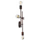 PIPING 00662 Vintage Industrial Επιτοίχιο Φωτιστικό Πολύφωτο Σκούρο Καφέ- Χάλκινο Μεταλλικό Πλέγμα Μ40 x Π9 x Υ52cm - 4