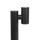 STEM GLB-103-0012 Φωτιστικό Κολωνάκι Κήπου LED 12W 1080lm 60° AC 220-240V Αδιάβροχο IP65 Θερμό Λευκό 2700K - Sanan SMD Chip - Μαύρο Ματ - Μ12 x Π18 x Υ60cm - 3 Χρόνια Εγγύηση - 10