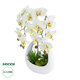 Artificial Garden WHITE ORCHID 21128 Διακοσμητικό Φυτό Λευκή Ορχιδέα Υ39cm