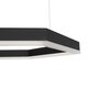 kelvo® LEXAGON KLV-101-0179 Κρεμαστό Φωτιστικό Οροφής LED 120W 12000lm 200° AC 220-240V IP20 Ρυθμιζόμενο Λευκό CCT με Χειριστήριο από 2700K έως 6000K Dimmable - Lumileds SMD Chip - Μαύρο Ματ - Μ110 x Π90 x Υ110cm - 3 Χρόνια Εγγύηση - 5