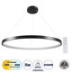 NEMESIS 61164 Κρεμαστό Φωτιστικό Δαχτυλίδι-Κύκλος LED CCT 75W 8743lm 360° AC 220-240V - Εναλλαγή Φωτισμού μέσω Τηλεχειριστηρίου All In One Ψυχρό 6000k+Φυσικό 4500k+Θερμό 2700k Dimmable Φ100cm - Μαύρο