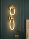 kelvo® LASSO KLV-101-0505 Φωτιστικό Τοίχου / Απλίκα LED 32W 3200lm 360° AC 220-240V IP20 Ρυθμιζόμενο Λευκό CCT με Διακόπτη στο Driver 2700K/4500K/6000K Triac Dimmable - Lumileds SMD Chip & ENEC/TÜV Driver - Σατινέ Χρυσό Βούρτσας - Μ25 x Π12 x Υ75cm - 5 Χρόνια Εγγύηση