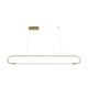 kelvo® GLOW KLV-101-0177 Κρεμαστό Φωτιστικό Οροφής LED 15W 1500lm 360° AC 220-240V IP20 Ρυθμιζόμενο Λευκό CCT με Χειριστήριο από 2700K έως 6000K Dimmable - Lumileds SMD Chip - Χρυσό Πλατίνα - Μ120 x Π3 x Υ17cm - 3 Χρόνια Εγγύηση - 5