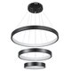 kelvo® NEMESIS KLV-101-0217 Κρεμαστό Φωτιστικό Οροφής LED 100W 10000lm 180° AC 220-240V IP20 Ρυθμιζόμενο Λευκό CCT με Χειριστήριο από 2700K έως 6000K Dimmable - Lumileds SMD Chip - Μαύρο Ματ - Μ60 x Π60 x Υ60cm - 3 Χρόνια Εγγύηση - 3