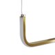 kelvo® LINARIA KLV-101-0260 Κρεμαστό Φωτιστικό Οροφής LED 72W 7200lm 180° AC 220-240V IP20 Ρυθμιζόμενο Λευκό CCT με Χειριστήριο από 2700K έως 6000K Dimmable - Lumileds SMD Chip - Σατινέ Χρυσό Βούρτσας - Μ220 x Π4 x Υ25cm - 3 Χρόνια Εγγύηση - 7