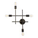 PIPING 00663 Vintage Επιτοίχιο Φωτιστικό Πολύφωτο 4xE27 AC220-240V IP20 - Μ40 x Π9 x Υ52cm - Μπρούτζινο Μεταλλικό Πλέγμα