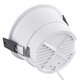 PLUTO-B 60259 Χωνευτό LED Spot Downlight TrimLess Φ10.4cm 15W 1875lm 38° AC 220-240V IP20 Φ10.4 x Υ6.5cm - Στρόγγυλο - Λευκό με Μαύρο Κάτοπτρο & Anti-Glare HoneyComb - Θερμό Λευκό 2700K - Bridgelux COB - 5 Years Warranty - 4