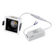 PLUTO-S 60264 Χωνευτό LED Spot Downlight TrimLess Μ6.4xΠ6.4cm 7W 910lm 38° AC 220-240V IP20 Μ6.4 x Π6.4 x Υ4.9cm - Τετράγωνο - Λευκό με Μαύρο Κάτοπτρο & Anti-Glare HoneyComb - Φυσικό Λευκό 4500K - Bridgelux COB - 5 Years Warranty - 7