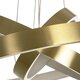NEMESIS TRIO 61169-DECO Μοντέρνο Κρεμαστό Φωτιστικό Οροφής LED 100W 12123lm 360° AC 220-240V IP20 Ρυθμιζόμενο Λευκό CCT με Χειριστήριο από 2700K έως 6000K Dimmable - Lumileds SMD Chip - Χρυσό Βούρτσας - Μ60 x Π60 x Υ60cm - 3 Χρόνια Εγγύηση - 3