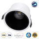 PLUTO-B 60258 Χωνευτό LED Spot Downlight TrimLess Φ10.4cm 15W 1950lm 38° AC 220-240V IP20 Φ10.4 x Υ6.5cm - Στρόγγυλο - Λευκό με Μαύρο Κάτοπτρο & Anti-Glare HoneyComb - Φυσικό Λευκό 4500K - Bridgelux COB - 5 Years Warranty