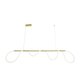 kelvo® GLOW KLV-101-0167 Κρεμαστό Φωτιστικό Οροφής LED 45W 4500lm 360° AC 220-240V IP20 Ρυθμιζόμενο Λευκό CCT με Χειριστήριο από 2700K έως 6000K Dimmable - Lumileds SMD Chip - Χρυσό Πλατίνα - Μ180 x Π30 x Υ40cm - 3 Χρόνια Εγγύηση - 6