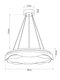 LOTUS GLB-101-0101 Μοντέρνο Κρεμαστό Φωτιστικό Οροφής LED 72W 7200lm 120° AC 220-240V IP20 Ρυθμιζόμενο Λευκό CCT με Χειριστήριο από 2700K έως 6000K Dimmable - Lumileds SMD Chip - Λευκό Ματ - Μ50 x Π50 x Υ9.5cm - 3 Χρόνια Εγγύηση - 6