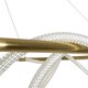 kelvo® GLOW KLV-101-0165 Κρεμαστό Φωτιστικό Οροφής LED 100W 10000lm 360° AC 220-240V IP20 Ρυθμιζόμενο Λευκό CCT με Χειριστήριο από 2700K έως 6000K Dimmable - Lumileds SMD Chip - Χρυσό Πλατίνα - Μ150 x Π150 x Υ100cm - 3 Χρόνια Εγγύηση - 8