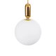 kelvo® ESTETICO KLV-101-0383 Κρεμαστό Φωτιστικό Οροφής για Λάμπα με Ντουί E27 AC 220-240V IP20 - Χρυσό Βούρτσας Πλατίνα & Λευκό - Μ30 x Π30 x Υ48cm - 6