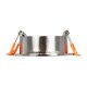 kelvo® LAMDA KLV-101-0046 Χωνευτό Φωτιστικό Downlight Σποτ Μπάνιου για Λάμπα MR16 με Ντουί GU10 AC 220-240V Αδιάβροχο IP65 - Νίκελ Βούρτσας - Μ8.5 x Π8.5 x Υ3.5cm / Q7.5cm - 7