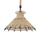  OZERO 01603 Boho Κρεμαστό Φωτιστικό Οροφής με Ντουί 1 x E27 AC 220-240V IP20 - Μπεζ & Μαύρο - Μ41 x Π41 x Y28cm - 2